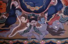 Tibetan refugee Thangka-painting project, Dharamsala, India, 1988. Creator: Amanda Waite