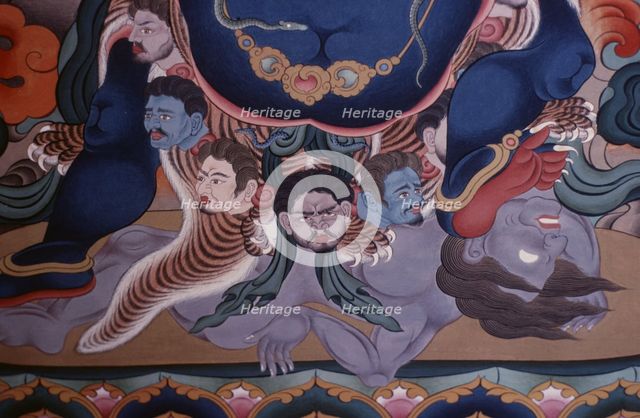 Tibetan refugee Thangka-painting project, Dharamsala, India, 1988. Creator: Amanda Waite.