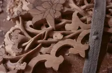 Tibetan refugee wood carving project, Dharamsala, India, 1988. Creator: Amanda Waite
