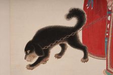 Tibetans with Mastiff, 1944. Creator: Zhang Daqian