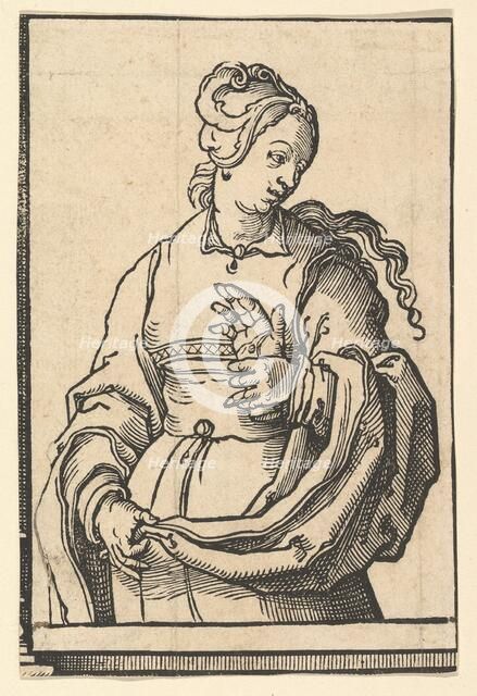 Tiburtine Sibyl, from the series of Sibyls, ca. 1530. Creator: Lucas van Leyden.