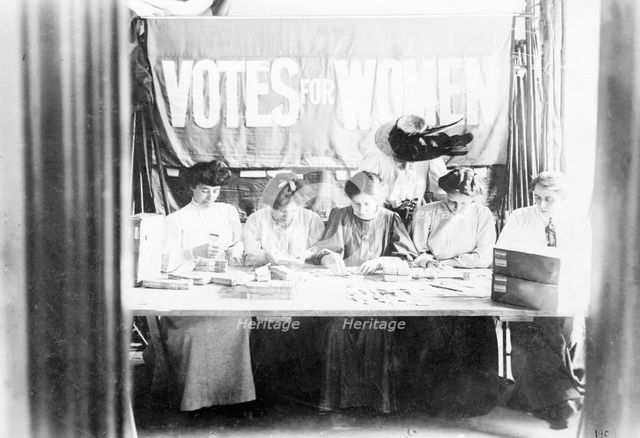 Ticket desk at the Women's Exhibition, 1909. Creator: Unknown.