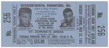 Ticket for boxing match between Muhammad Ali and Sonny Liston, 1965. Creator: Unknown