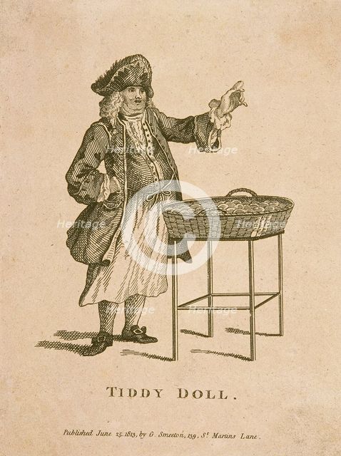 'Tiddy Doll', Cries of London, 1813. Artist: Anon