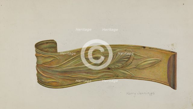 Tie-back, c. 1938. Creator: Harry Jennings.