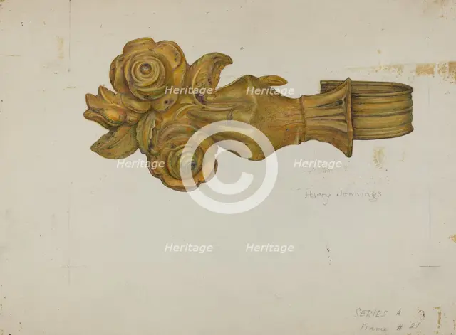 Tie-back, c. 1938. Creator: Harry Jennings.