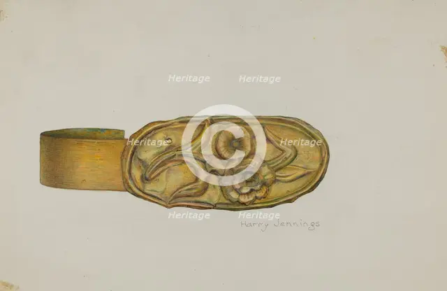 Tie-back, c. 1938. Creator: Harry Jennings.
