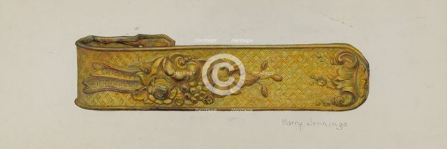 Tie-back, c. 1938. Creator: Harry Jennings.