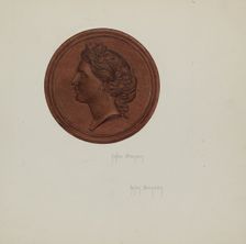 Tie-back, c. 1938. Creator: Helen Bronson