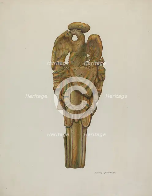 Tie-back, c. 1939. Creator: Harry Jennings.