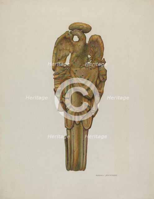 Tie-back, c. 1939. Creator: Harry Jennings.