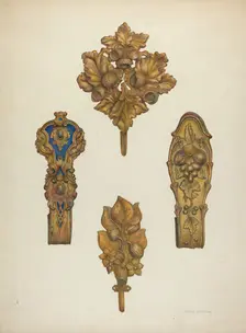 Tie-back, c. 1939. Creator: Harry Jennings