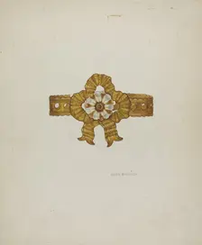 Tie-back, c. 1939. Creator: Helen Bronson
