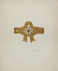 Tie-back, c. 1939. Creator: Helen Bronson