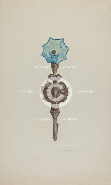 Tie-back, c. 1939. Creator: Helen Bronson.
