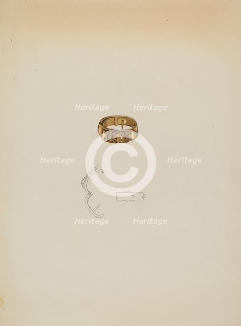 Tie Clasp, c. 1937. Creator: Isidore Steinberg.