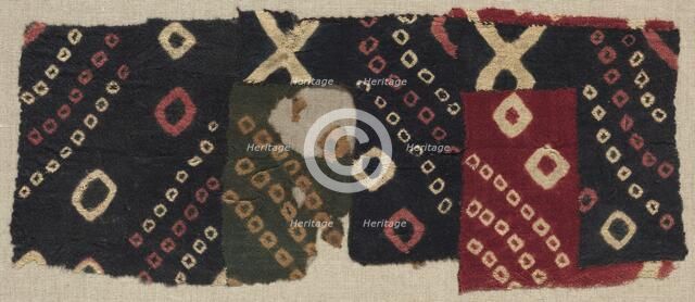 Tie-Dyed Fragment, c. 700-1100 A.D.. Creator: Unknown.