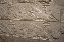 Tied cows relief, Mastaba of Kagemni, Saqqara, Egypt, Old Kingdom, 6th Dynasty, 2350 BC (2003). Creator: Unknown
