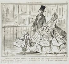 Tiens, ce n'est rien que des peintures!..., 1855. Creator: Honore Daumier