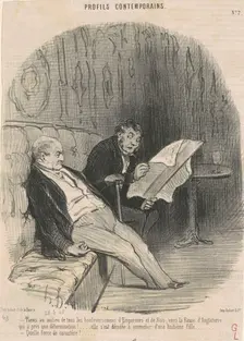 Tiens au milieu de ...bouleversemens ..., 19th century. Creator: Honore Daumier