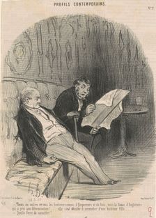 Tiens au milieu de ...bouleversemens ..., 19th century. Creator: Honore Daumier