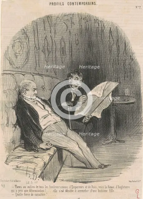 Tiens au milieu de ...bouleversemens ..., 19th century. Creator: Honore Daumier.