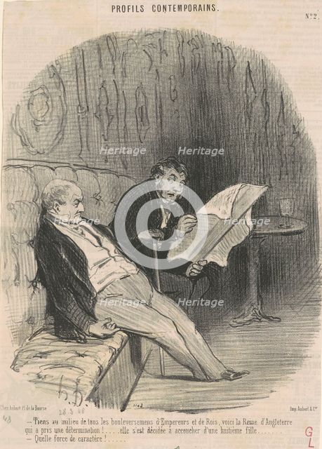 Tiens au milieu de ...bouleversemens ..., 19th century. Creator: Honore Daumier.