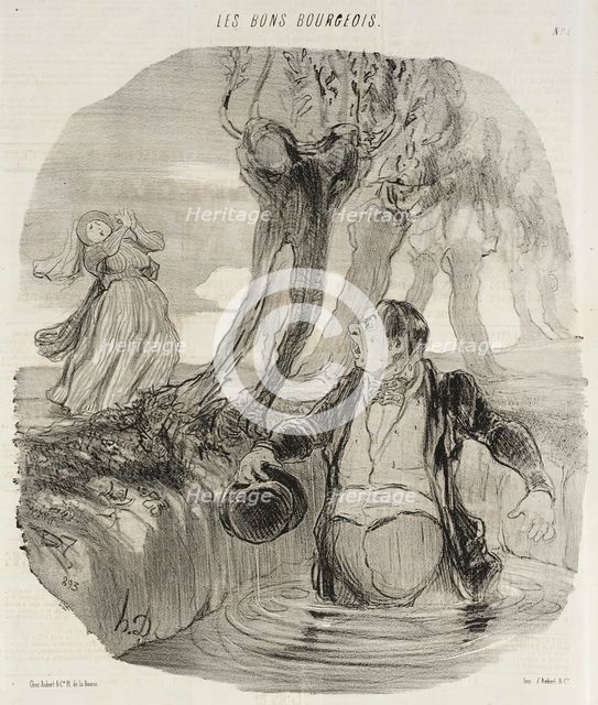 Tiens Dorothée...voilà ou m'a conduit..., 1846. Creator: Honore Daumier.