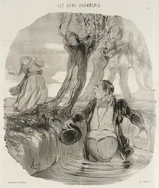 Tiens Dorothée...voilà ou m'a conduit..., 1846. Creator: Honore Daumier