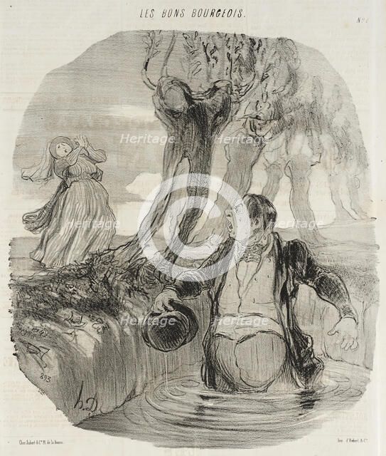 Tiens Dorothée...voilà ou m'a conduit..., 1846. Creator: Honore Daumier.