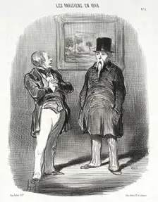 Tiens...Je ne te reconnaissais pas..., 1848. Creator: Honore Daumier