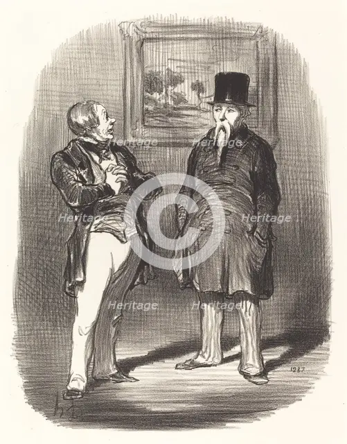 Tiens... je ne te reconnaissais pas..., 1848. Creator: Honore Daumier.