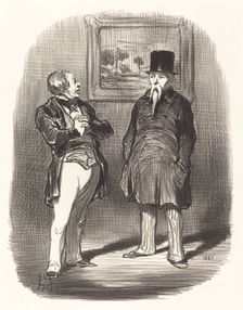 Tiens... je ne te reconnaissais pas..., 1848. Creator: Honore Daumier