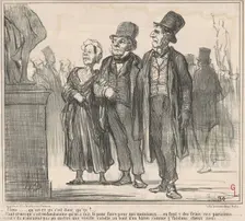 Tiens ... qu'est-ce qu'c'est donc qu'ça? ..., 19th century. Creator: Honore Daumier