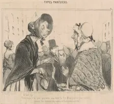 Tiens vous v'là, qué que vous avez donc là?, 19th century. Creator: Honore Daumier