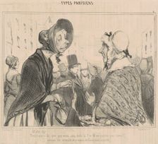 Tiens vous v'là, qué que vous avez donc là?, 19th century. Creator: Honore Daumier
