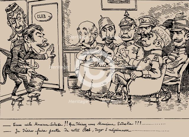 Tiens voilà Monsieur Sô-desu-ka… (UK introduces Japan). From "Tobae", March 1888, 1888. Creator: Bigot, Georges (1860-1927).