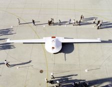 Tier 3 DarkStar on ramp, Dryden Flight Research Center, California, USA, September 14, 1995. Creator: NASA