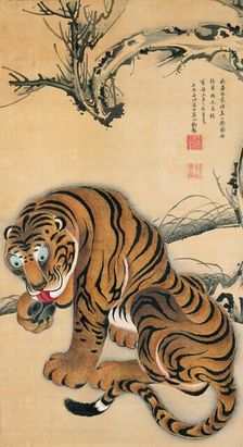 Tiger, 1755. Creator: Jakuchu, Ito (1716-1800)