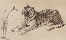Tiger and Bird, 1892. Creator: Frederick Stuart Church