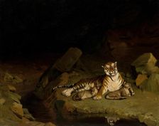 Tiger and Cubs, ca. 1884. Creator: Jean-Leon Gerome