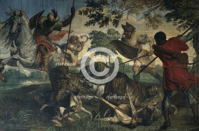 Tiger and Leopard Hunt, 1640s. Creators: Abraham Jansz van Diepenbeeck, Pieter Boel.