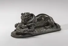 Tiger Devouring a Gavial, model n.d., cast c. 1845/1873. Creator: Antoine-Louis Barye