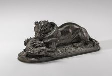 Tiger Devouring a Gavial, model n.d., cast c. 1845/1873. Creator: Antoine-Louis Barye