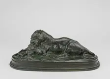 Tiger Devouring a Gazelle, model n.d., cast 1857/1873. Creator: Antoine-Louis Barye