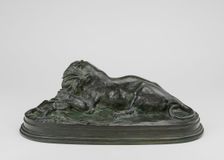 Tiger Devouring a Gazelle, model n.d., cast 1857/1873. Creator: Antoine-Louis Barye
