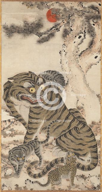 Tiger Family, 1800s. Creator: Unknown.
