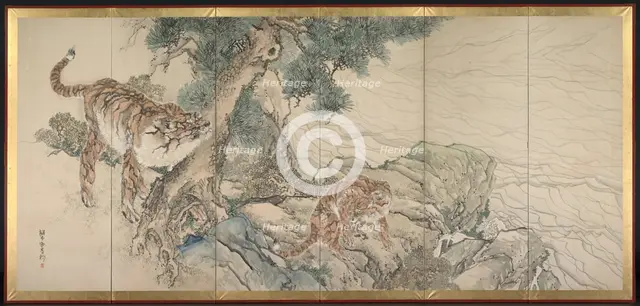Tiger Family, early 1800s. Creator: Kishi Ganku (Japanese, 1749/56-1838).
