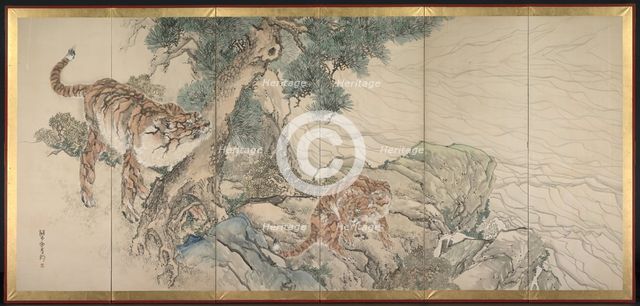Tiger Family, early 1800s. Creator: Kishi Ganku (Japanese, 1749/56-1838).