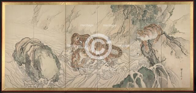 Tiger Family, early 1800s. Creator: Kishi Ganku (Japanese, 1749/56-1838).